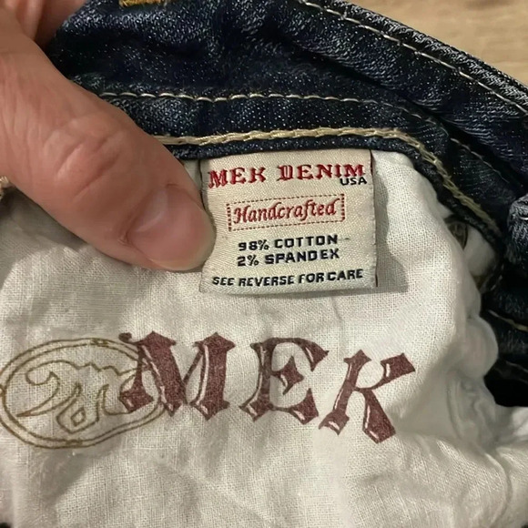 MEK distressed boot cut jeans Medium Wash Women’s Size 27 - Picture 14 of 15